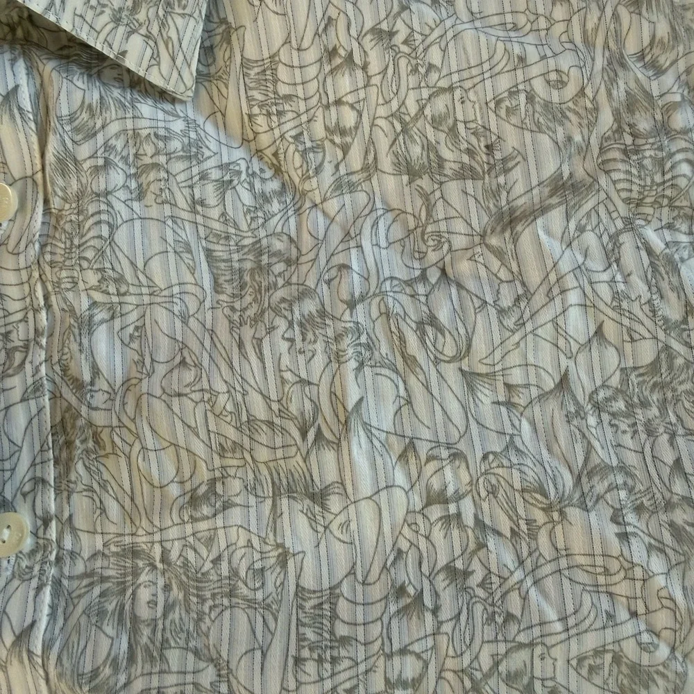 Marc Ecko Cut Sew Button Up Long Sleeve Mens XXL Women’s Graphic Print - Picture 5 of 14